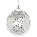yorkshire_terrier8yorkshire terrier - 14k White Gold Polished Engraveable Yorkshire Terrier Disc