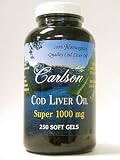 Carlson Labs Super Cod Liver Oil, 1000 mg - 250 Softgel Capsules
