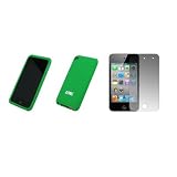 EMPIRE Neon Green Silicone Skin Cover Case + Screen Protector for Apple iPod touch 4 / 4th Generation