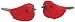 Mini Mushroom Bird 1" 2/Pkg-Assorted Colors