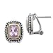 .925 Silver, 14k Gold & Amethyst Earrings