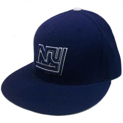 HAT CAP MITCHELL NESS FLAT BILL ALT THROWBACK LOGO NEW YORK GIANTS FITTED 8 BLUE