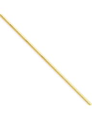 14k Yellow Gold 18in 1.20mm Octagonal Snake Necklace Chain. Metal Wt- 4.73g
