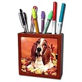 Dogs Basset Hound - Basset Hound - Tile Pen Holders-5 inch tile pen holder