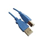 BLUE - USB 2.0 Compliant "A" to "B", 6 feet - High Speed USB Cable to connect USB Devics to a hub or computer
