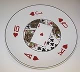 602021A Ceramic Poker Platter Plate 12in Assorted by L R International Inc