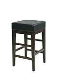 Square Metro Counter Stool - Espresso/ Black (25")