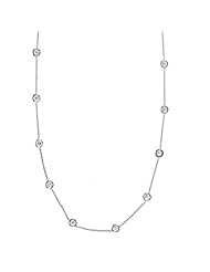 18KT White DBY Necklaces Length = 18