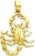 14K Gold Scorpion Charm