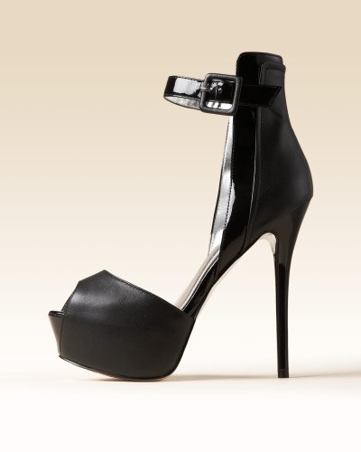 Lucie Leather Peep Toe Sandal