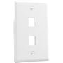 Petra 310-202Wh Keystone Wall Plates (2-Cavity, White)