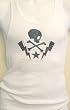 Rock Steady Clothing Skull Lightening Bolt Tattoo Design Beater shirt