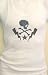 Rock Steady Clothing Skull Lightening Bolt Tattoo Design Muscle Beater Shirt , White Tattoo Design Embroidered Beater Shirt from Steady Clothing