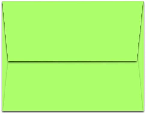 Note Card Cafe A6 6.5 x 4.75 in Blank Lime Green Envelopes | 1000 Pack | Sealable, Square Flap | Perfect for Invitations, Greeting Cards, Showers, Weddings, Mailing, Crafts, Notes | Printable