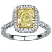 2.50 Ct Yellow Radiant Diamond Ring