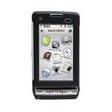 LG DARE VX-9700 BLACK Rubber Coating Hard Plastic Snap-On Protective Rubberized Faceplate Carrying Case Cover With Removable Belt Clip...Plus FREE Neck Strap / Lanyard!!!