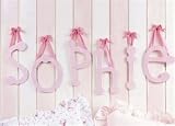 My Baby Sam Wall Hanger Lower Case Letter s, Pink Gingham