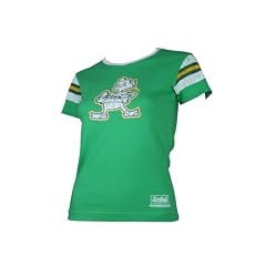 Reebok Vintage Cleveland Browns Striped Sleeve Crew Shirt Damen Retro T-Shirts Tops Oberteile Baumwolle NFL American Football Trikot Jersey Frauen