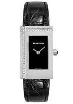 Women's Black Alligator Black Dial