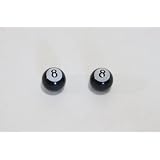 8 Ball Valve Caps - Black - Universal - HONDA CBR 600, F2, F3, F4, F4i RR, SUZUKI... by LuckyBike
