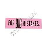 One Dozen (12) For BIG Mistakes Large Pink Novelty Erasers