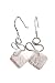 Pink Depression Glass Ribbon Earrings