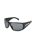 Giorgio Armani Signature Plate Plastic Rectangular Sunglasses shiny black/dark grey