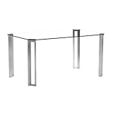 Image : Zuo Plume Dining Table Clear Glass