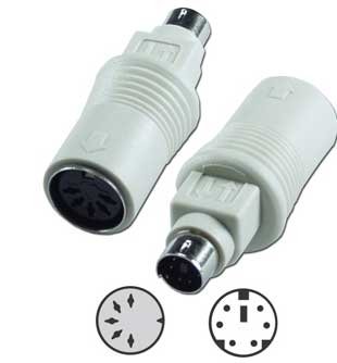 Din5 Female to MiniDin6 Male AT to PS2 Adapter