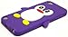 BUKIT CELL (TM) Apple iPod Touch 5 Penguin Silicone Case (PURPLE) + BUKIT CELL Trademark Lint Cleaning Cloth + Screen Protector + WirelessGeeks247 METALLIC Touch Screen STYLUS PEN with Anti Dust Plug