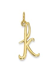 14k Yellow Gold Initial Charm