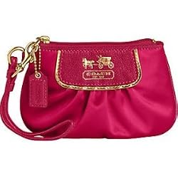 Coach Amanda Satin Wristlet in Magenta 42031