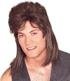Mullet Wig - Brown Halloween Costume Accessory ((B970))