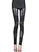 Cocobla Women's Stitching Stretchy Faux Leather Back Pant Leggings