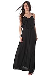 V-neck Jersey/Polyester Spaghetti Strap Wedding Party Dress/Maxi Dress 