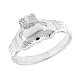 Sterling Silver Solid Claddagh Ring (8) title=