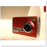 絵具の様な強烈にビビッドな写真が撮れる　デジタルトイカメラ　DSC-V6　レッド　画素数も本格的で充電式