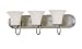Nuvo Lighting 60/1914 Dupont 3-Light Vanity with Satin White Glass, Brushed Nickel