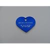 Pet ID Tag Deluxe - Small Blue Heart