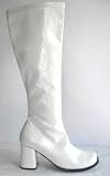 White Cheerleading Go-go Boots 60's 70's Shoes