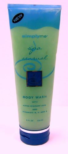Simplyme Spa Sensual Body Wash With Alpha Hydroxy Acid and Vitamins A, C and E - 8 Fl. Oz. (236 ml)