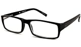 Venezia Vision Full Readers (Men) Reading Glasses - R4932 Shiny Black