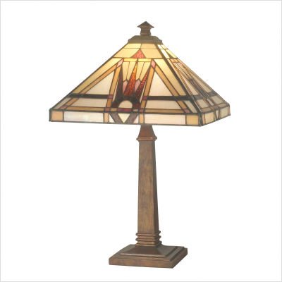 Dale Tiffany Art Glass Geo Mission Table Lamp - TT70733