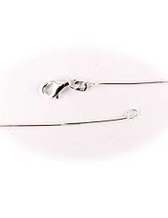 8-Sided Diamond Cut 1mm Snake Sterling Silver Nickel Free Chain Necklace