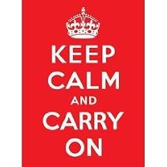 Keep Calm And Carry On Metal Sign - Approx 16 x 12 Inches (410 x 300mm)