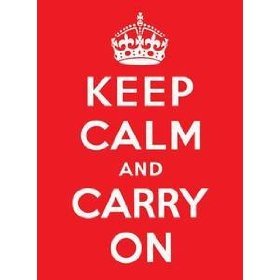 Keep Calm And Carry On Metal Sign - Approx 16 x 12 Inches (410 x 300mm)