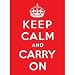 Keep Calm And Carry On Metal Sign - Approx 16 x 12 Inches (410 x 300mm)