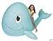 72" HUGE Inflatable JUMBO WHALE/Party DECOR/VBS/JONAH/Sperm WHALE/TOY Decoration/SEA LIFE