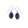 Boma Sterling Silver Purple Turquoise Multi Finish Earrings