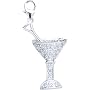 14k Gold Diamond Martini Glass Charm (1/10 cttw)